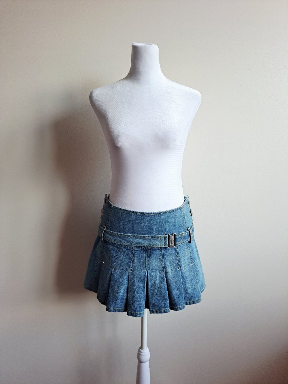 VDP Denim Jeans Blue Mini Short Skirt Size 42